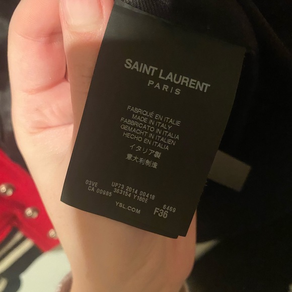 Saint Laurent Varsity Teddy Bomber Jacket size 36 - Picture 6 of 6